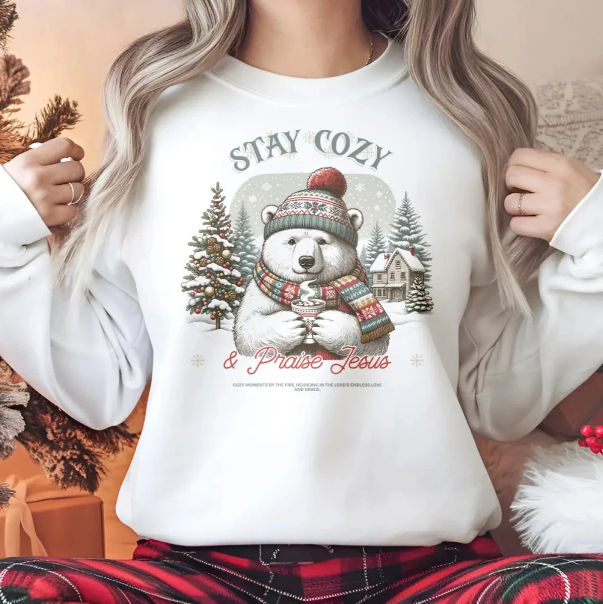 "Stay Cozy & Praise Jesus" Unisex Sweatshirt