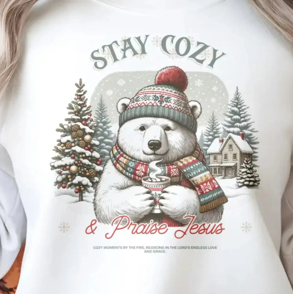 "Stay Cozy & Praise Jesus" Unisex Sweatshirt